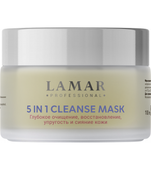 Маска для лица очищающая c розовой глиной 5 in 1 CLEANSE MASK, 100 мл