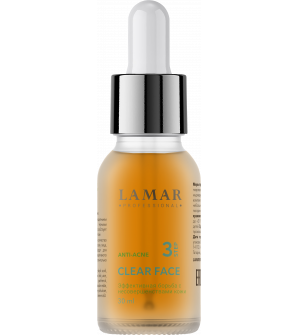 Сыворотка для проблемной и жирной кожи с азелаиновой и салициловой кислотами CLEAR FACE, 30 мл