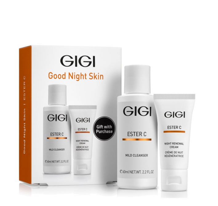 ESTER C Good Night Skin \ Набор (Гель очищающий 60 мл и Ночной крем обновляющий 15 мл)